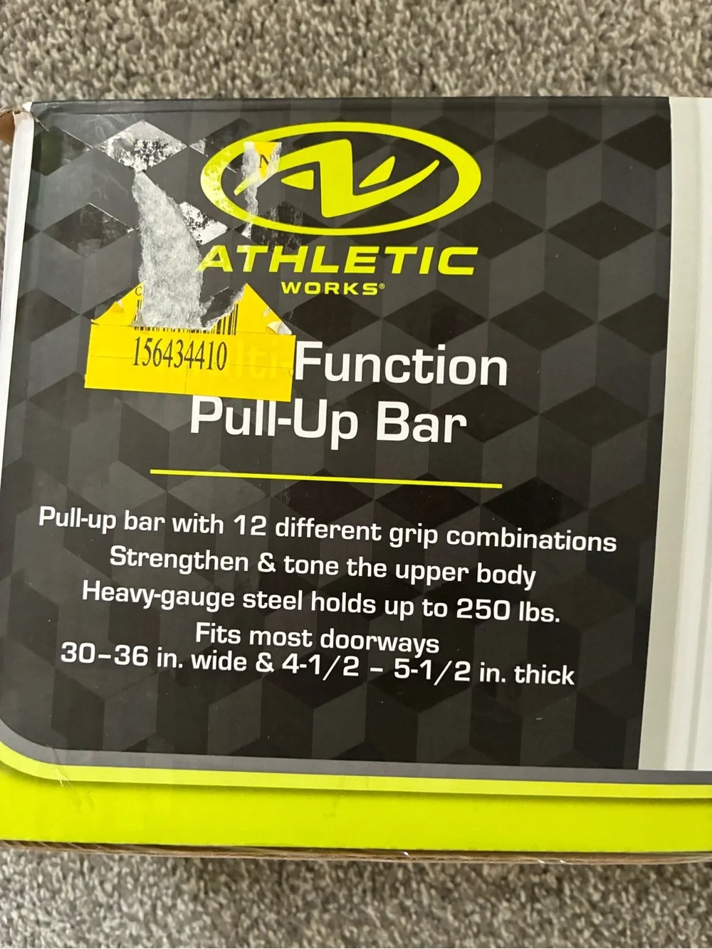 Athletic Works Black Pull-Up and Multi-Grip Bar
